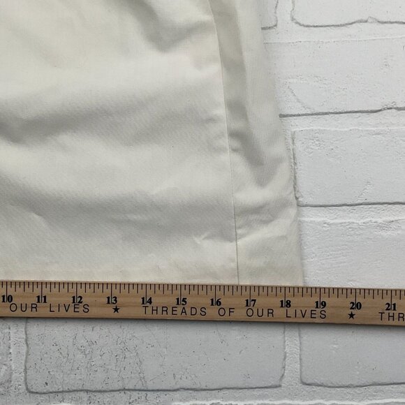 Bob Evans Romper Women 8 White Embroidered Jumpsuit Wide Leg Midi Uniform VTG - Picture 9 of 10